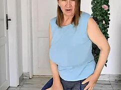 Busty Braless GILF MariaOlds Shows Off Sporty Strip Dancing With Natural Tits.