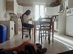 Italian guy begs for blowjob but gets only a handjob