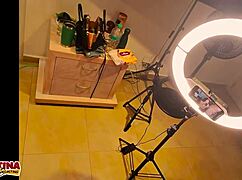 Chyna, tattooed pale sexy tiny slut, shows new boobs and takes huge white cock