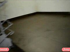 Caught! Undressing on Movie Theatre Stairways with Panties and Stockings Exposed!