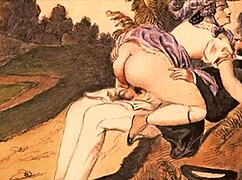 Vintage erotic drawings spark curiosity with retro charm