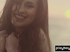 petite naked ukrainian babe demi fray shows off her playful side outdoor