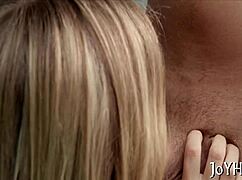 Barely legal teen spreads legs for hardcore contest action