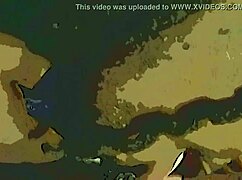 Sensualizing and sucking cock.