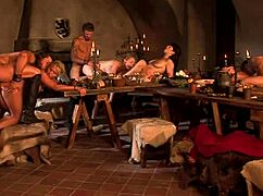 Kristi Love, Kathy Anderson, Claudia Adams, and Simone engage in handjob, cumshot, and double penetration scenes