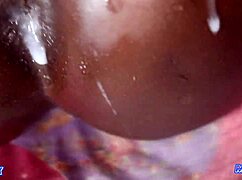 petite 18+ babe enjoys rough oiled anal spooning with black cumshot homemade