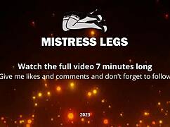 feet goddess teases with tan nylon soles and blue jeans on the bench