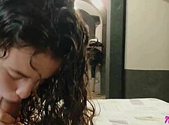 i sucked his big cock after our shower in the hotel