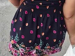 harassing a mature woman with big ass in skirt on lima streets