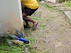 komal bhabhi sucked cock and fucked rough under stairs while cleaning
