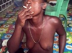 That crazy bitch twerked naked and enjoyed fucking her big dildo in both ass and pussy.