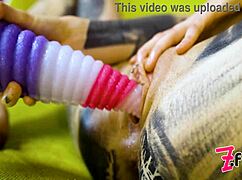 I want to stuff my delicious pussy with toys, says the alternative hippie tattooed teen.