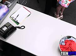 Holy Shit! Young Shoplifter Banged Hard by Corrupt Security Guard