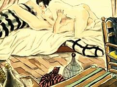 What secrets hide in vintage erotic art masterpieces?