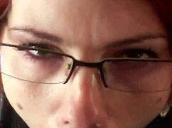 karla rose gives a sloppy deepthroat blowjob in pov with condom on