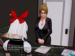 Detailed gameplay in Harem Hotel 34 with various interactions