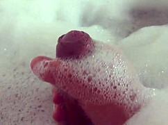 Solo Masturbation in Bubble Bath Bathroom