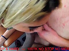 Blonde doesnt stop giving blowjobs to this black cock