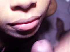 Amateur latina couple engages in intense sucking and blowjob leading to facial cumshot