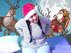 Christmas stripping preview with santa