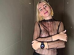 Beauty with huge tits in the shower