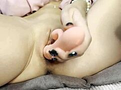 i tried new santa's gift on my pussy and got hot orgasm