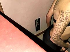 First time at the glory hole with pierced nipples