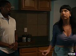 Happy newlyweds puck and isiah maxwell pound in stockings bent over