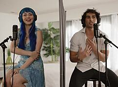 Jewelz Blue's big booty gets intense action from her blind date, with ripped clothes and riding