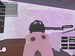 Latina whore gets roughly fucked by big black cock in Roblox style.