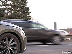 sally caught pissing outdoors in a daring solo moment