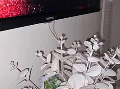 Amateur guy with blue eyes jerks off his huge muscular cock and shoots lots of sperm on big ass.