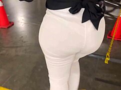 This hot brunette met a stranger at the mall and got her big ass fucked hard!