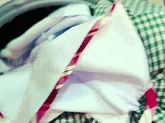 little ebony slut bends over, moaning loud while getting drilled doggy style