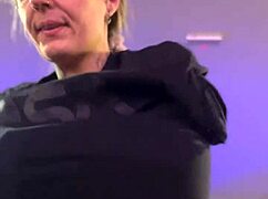 At the Gym, I Got So Hot I Took Off My Shirt. Sweating and Wet, My Pussy Dripped with Desire!