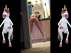 huge boob mature girl fingers shaved pussy wildly