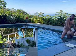 Outdoors anal and blowjob in costa rica