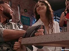 Old boomer enjoys outdoor handjob from young babe.