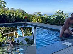 Outdoors anal and blowjob in costa rica