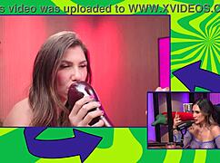 busty latina seeks new experiences with dildo