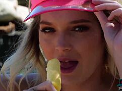 blonde teen model kylie belle shows off her perfect round ass for playboy