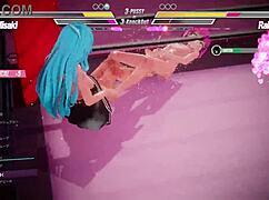 two girls battling it out in a hot lesbian pussy fight