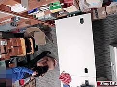 hey, that lp officer is totally banging the sneaky ebony shoplifter in the store