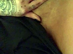 Angel Lima masturbating in shopping mall with plug in tight ass