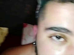 Brazilian gay guy gives bareback blowjob to brother's friend Davizão.