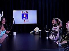 Damn, Tifany Rocha's crazy outdoor SWING with huge cock and plug!