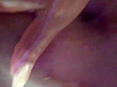 Amateur babe masturbates in shower, playing with tits!