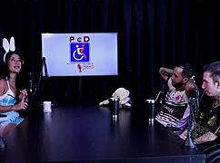 Damn, Tifany Rocha's crazy outdoor SWING with huge cock and plug!