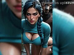 Lara Croft turns into a naughty, hot prostitute in wild 3D compilation