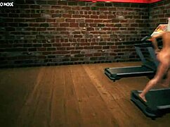 lets play in the girls gym with some voyeur fun